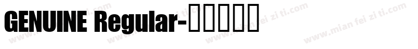 GENUINE Regular字体转换